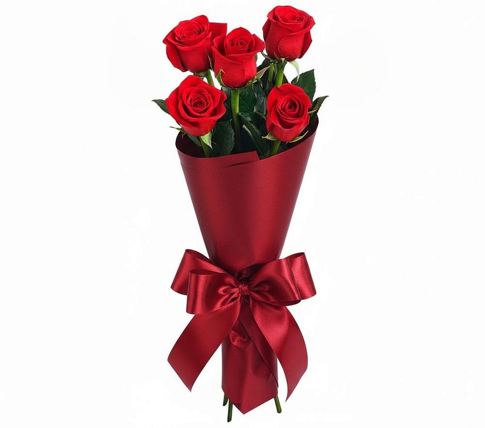 Букет 5 Красных роз Эдлесс Лав в Серпухове