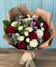 Букет цветов из:  Розы и Альстромерии в Серпухове