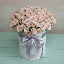 Цветочная композиция из Розы в шляпной коробке #REPLACE_PRED# Серпухове