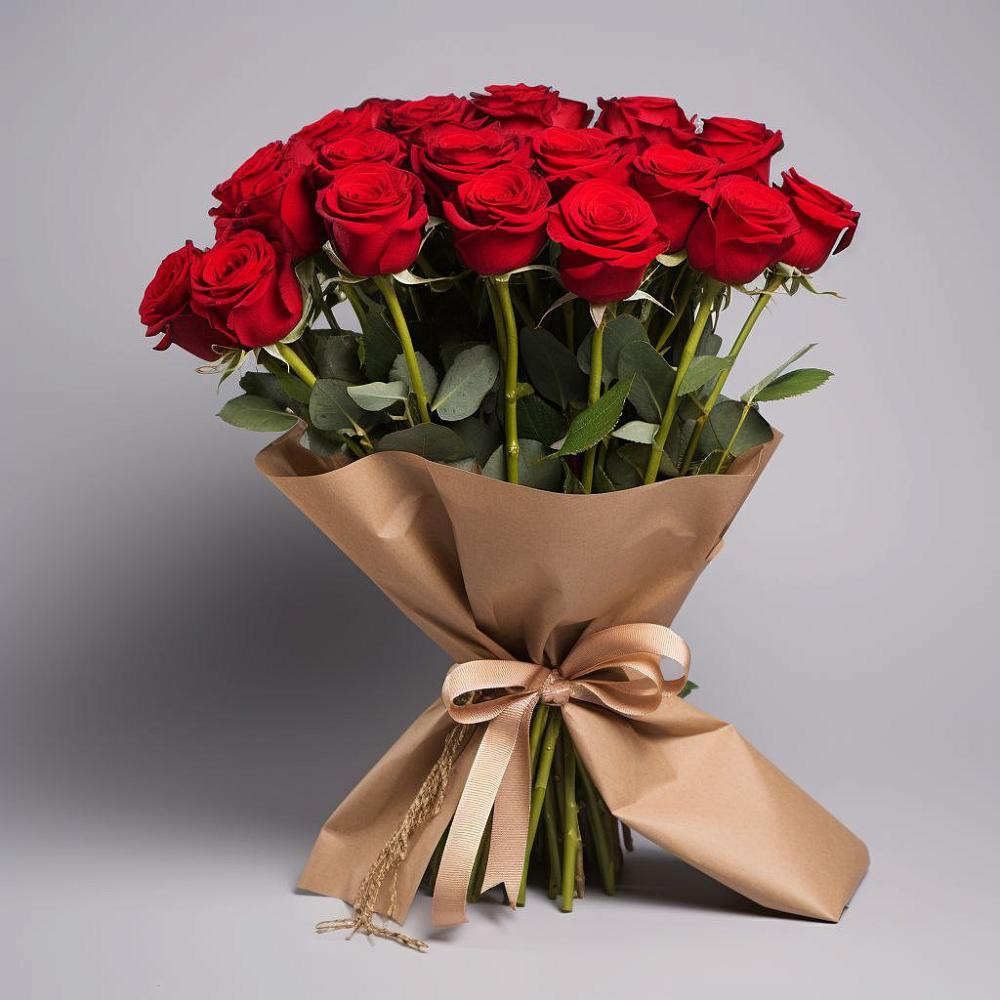 Букет 21 Красная роза Эдлесс Лав в Серпухове