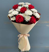 Букет цветов из:  Розы и Хризантемы в Серпухове