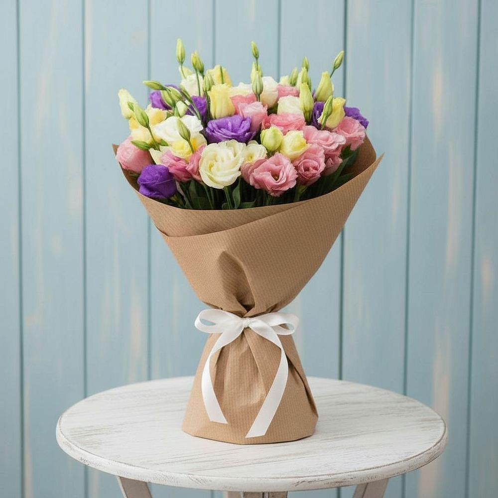 Букет цветов из: Лизиантусы в Серпухове