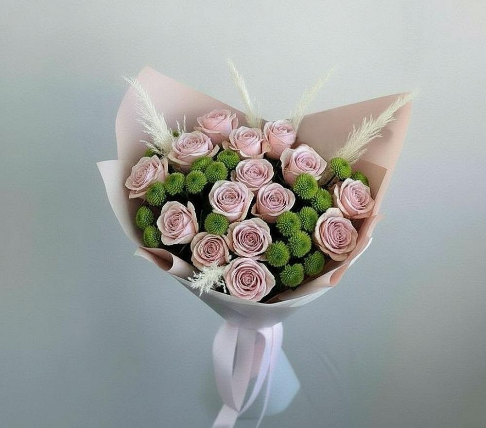 Букет цветов из: Розы и Хризантемы в Серпухове