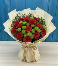 Букет цветов из:  Розы и Хризантемы в Серпухове