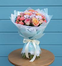 Букет цветов из:  Хризантемы и Розы в Серпухове
