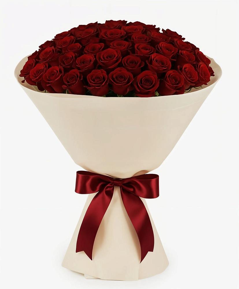 Букет 101 Бордовая роза Блэк Бакарра в Серпухове