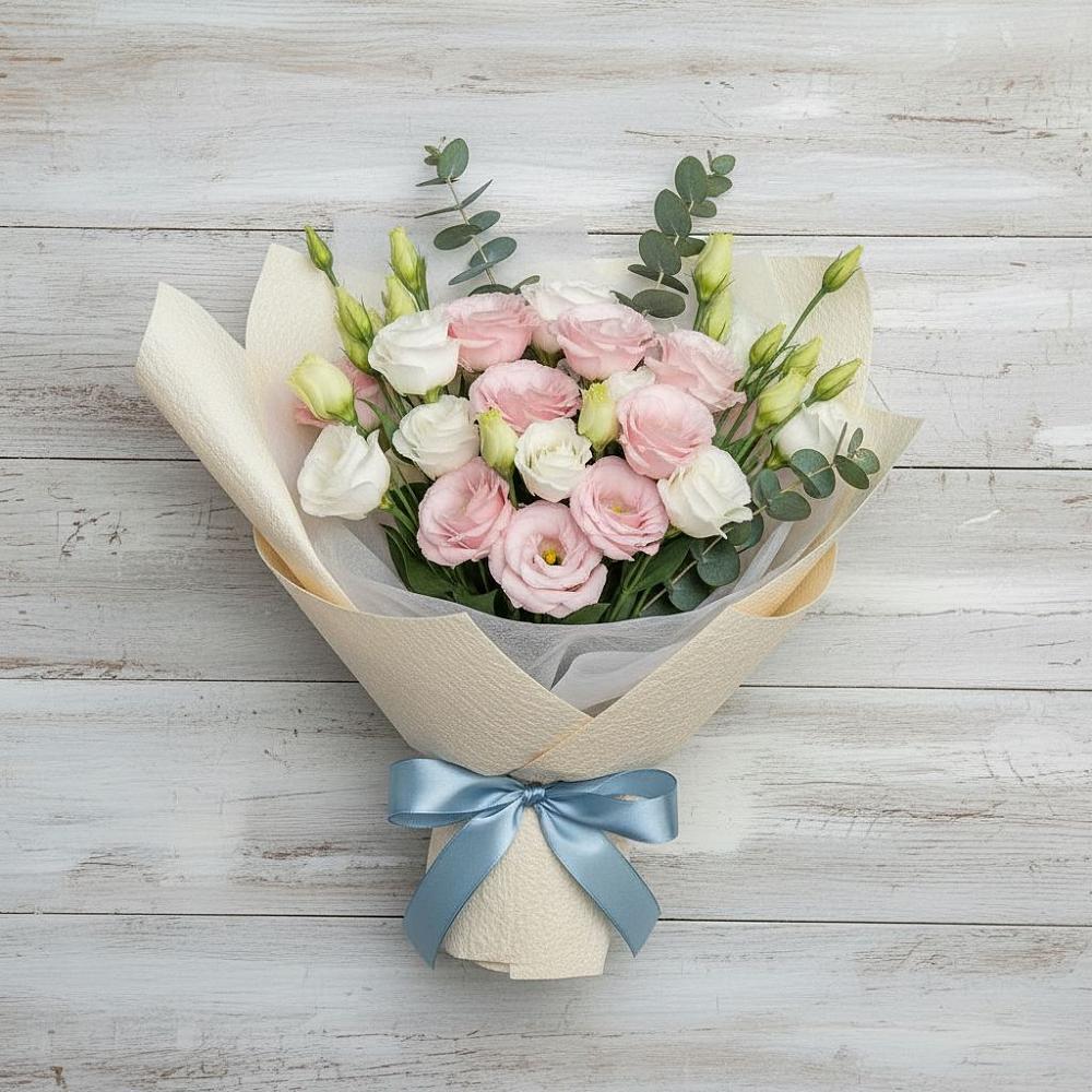 Букет цветов из: Лизиантусы в Серпухове